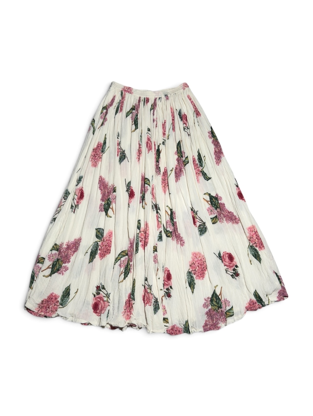 Vintage Styleworks Floral Print Pleated Rayon Midi Skirt Size Medium - Picture 1 of 3